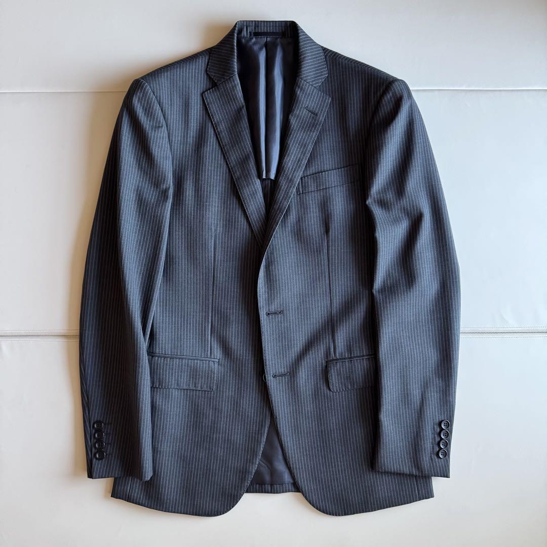 Giacca e pantaloni tuta stile Eddie Saint Laurent personalizzati a righe grigie US 34 36 usati