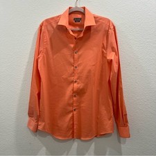 Light Orange Men's Button-Up Medium Extra Slim Shirt 15 1/2 x 32 Van Heusen