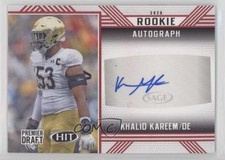 2020 Sage Hit Rookie Auto Red Khalid Kareem #A79 Auto 0u7