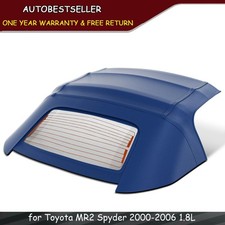 Blue Convertible Soft Top With Glass Window For Toyota Mr2 Spyder 2000-2006 1.8l