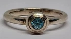 vintage James Avery Sterling Silver Ring blue stone zircon? birthstone