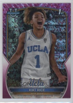 2022-23 Bowman U Chrome Fuchsia Mini-Diamond Refractor 10/150 Kiki Rice #24 jg5