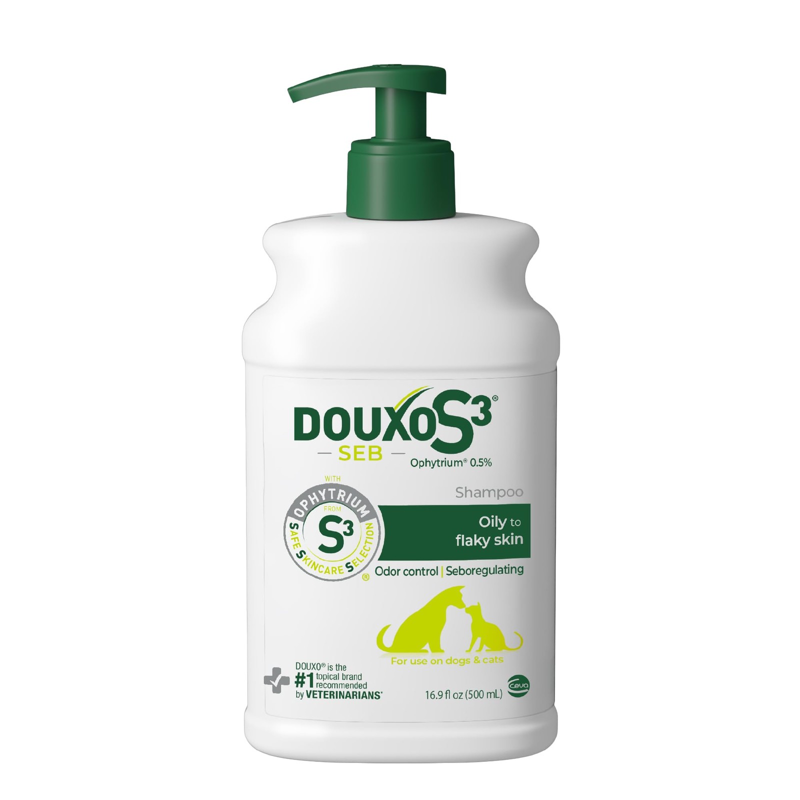 Douxo S3 Seb Shampoo, Contains 0.5% Ophytrium, Odor 16.9 oz,