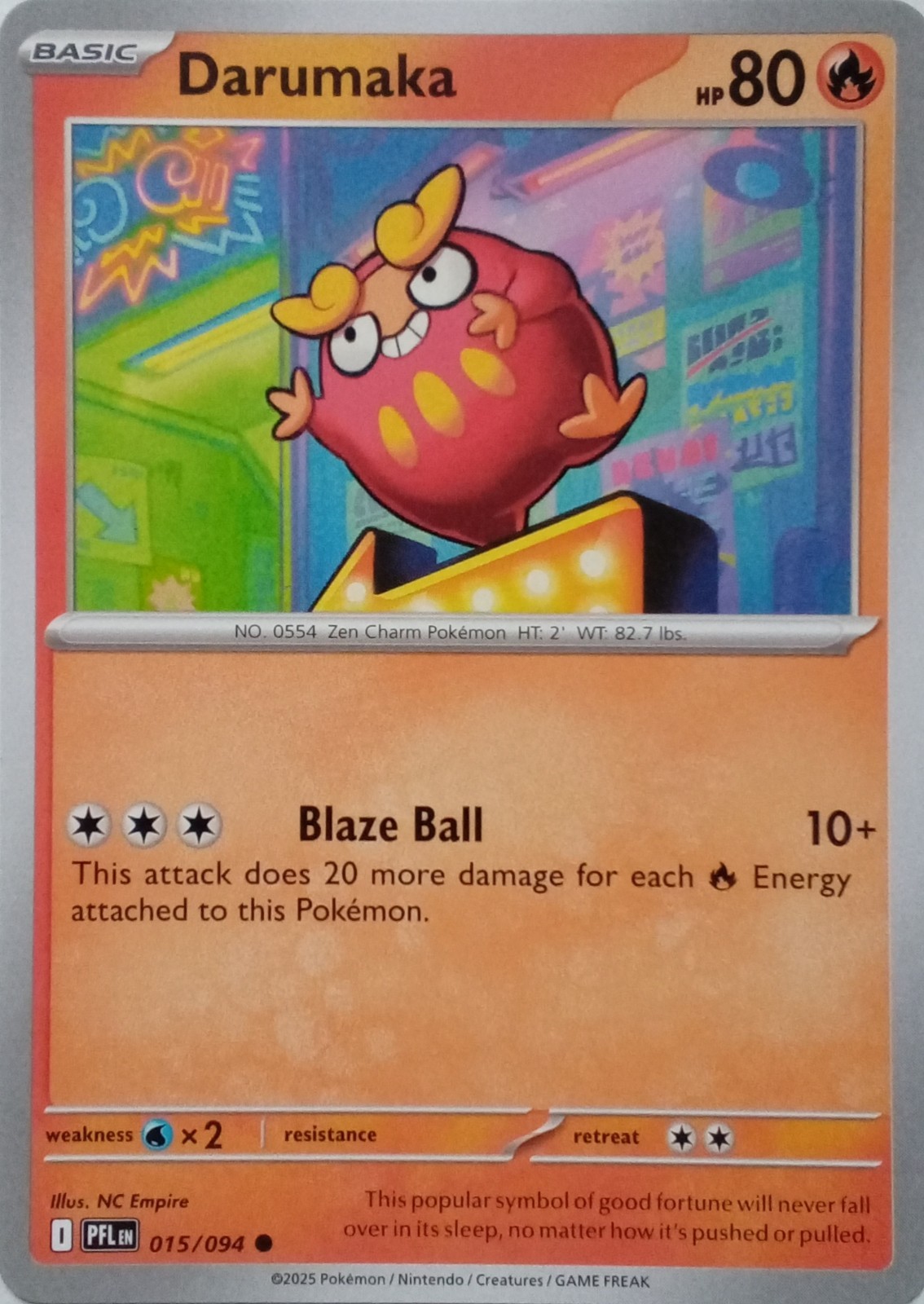 015/094 DARUMAKA COMMON PHANTASMAL FLAMES POKEMON CARD