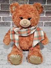 Build a Bear Workshop Pumpkin Spice Bear Scented w/ Scarf New NWT BABW 17"