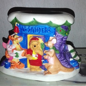 Disney Winnie the Pooh Christmas Cookie Jar House Winnie the Pooh Theme