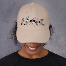 4th of July America USA Anniversary Mickey and Minnie Disney Baseball Cap Hat