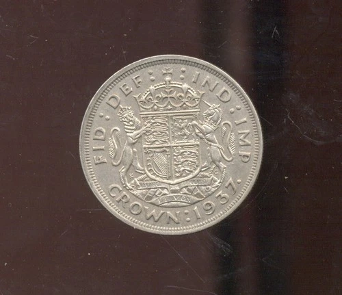 GREAT BRITAIN , GEORGE VI , 1937 , SILVER CROWN ,