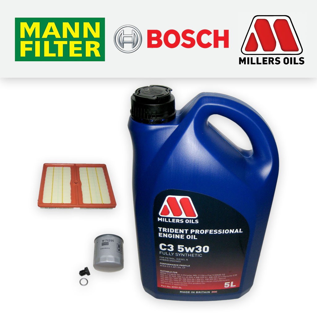 SERVICE KIT for AUDI A1 1.0 TFSI OIL AIR FILTERS SUMP PLUG +LL OIL (2015-2018)