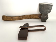 John Riley & Son Sheffield Green Woodworking Axe Hatchet With Custom Made Sheath