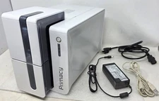 Evolis Primacy Expert ID Badge Card Printer PM1H0000BS w/ Power Supply
