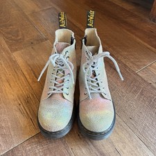 Dr. Martens 1460 Pascal J Rainbow Glitter Kids Metallic Boots Size US 4