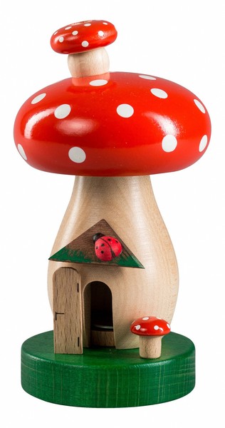 RäUchermann Fliegenpilz, 14 Cm Hoch, Original Erzgebirge Von Richard Glässer ...-image