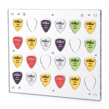 24 Slots Picks Guitar Pick Display Case Holder Wall Mountable Guitar Pick Sto...