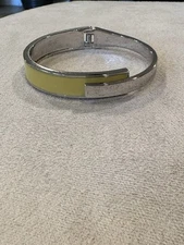 Silver and Yellow Hinge Bracelet Marked Vince Camuto