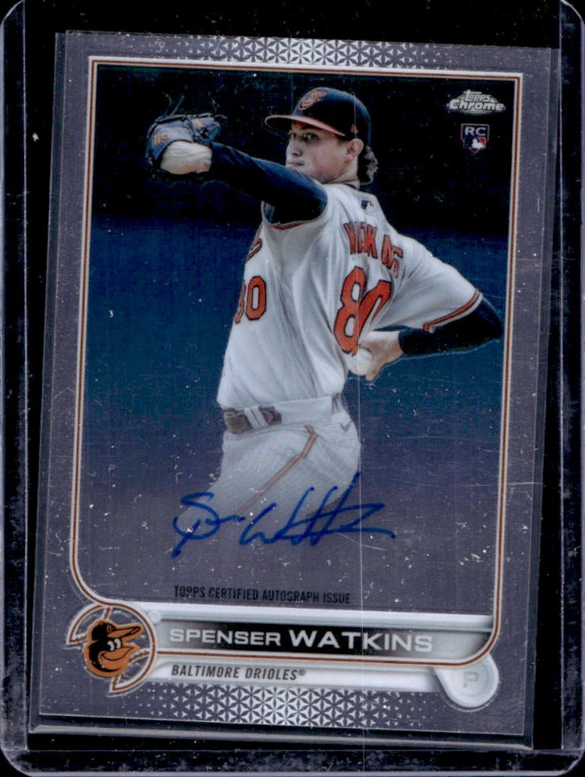 2022 Topps Chrome Spenser Watkins Auto RC #RA-SW Orioles Rookie