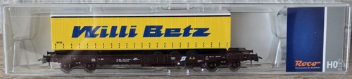 Roco 66608 , ÖBB Sdgkkms- Tragwagen, " Willi Betz " , DC ,H0 | Zustand: Gebraucht