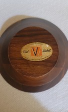 Vintage VERMILLION Real Walnut Salad/Snack Bowls Dark Brown Set of 9. MCM 6"