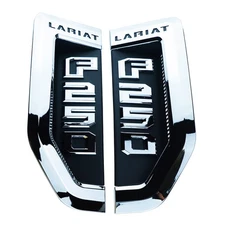 Pair Set Fits For 2017-2022 Left & Right Side Door Fender Emblems Badge Chrome