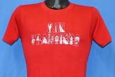 vtg 80s SAN FRANCISCO CALIFORNIA GOLDEN GATE BRIDGE TROLLEY TOURIST t-shirt XS