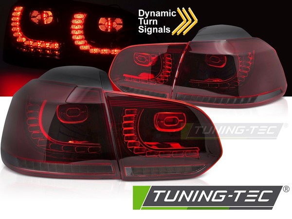 Paar RüCkleuchten VW Golf 6 08-13 Full LED DYN Rauchrot - 41179269-image