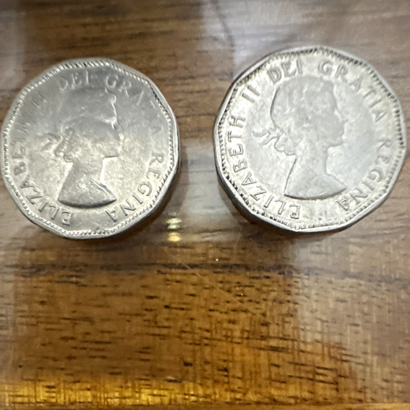 Canada 5c Nickel Lot (2) Elizabeth II Beaver Reverse KM#56 1957 1962