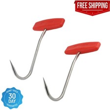 Tihood 2Pcs Meat Hooks For Butchering,t Shaped Boning Hooks With Handl