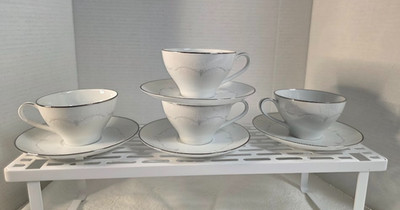 Noritake Whitebrook -  Bread & Butter Plates - Cups & Saucers - 12 Piece Total