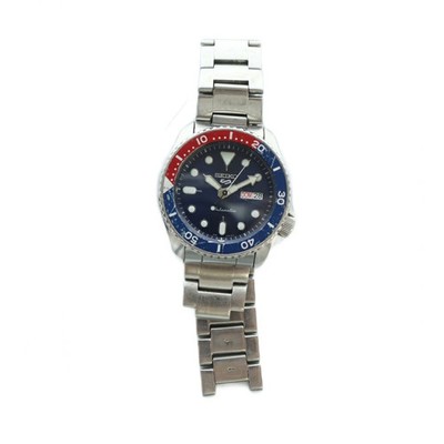 Seiko 5 Sports SBSA003 Automatic Watch Blue Dial Pepsi Bezel Used