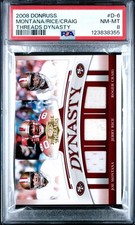 Joe Montana Jerry Rice 2008 Donruss Threads Dynasty 001/250 49ers PSA 8! Beautif