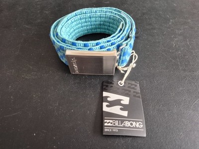 Billabong Gürtel Stoff Baumwolle Größe Onesize Blau- Hellblau Emblem Belt E6