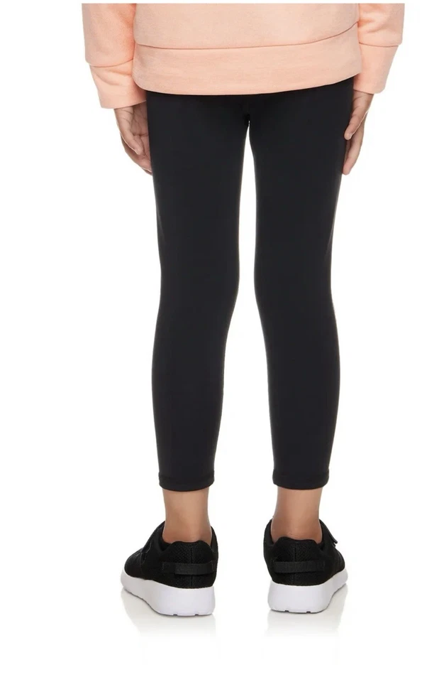 Legging ajustado elástico negro grande 10-12 Reebok Active Core para niñas Foto 4 de 4
