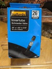 Halfords 26" x 1.50" - 2.10" Bicycle MTB Bike Schrader Inner Tube Schraeder