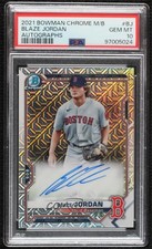 2021 Bowman Chrome Mega Box Mojo Blaze Jordan #BCMA-BJ PSA 10 GEM MT Auto 0a7v
