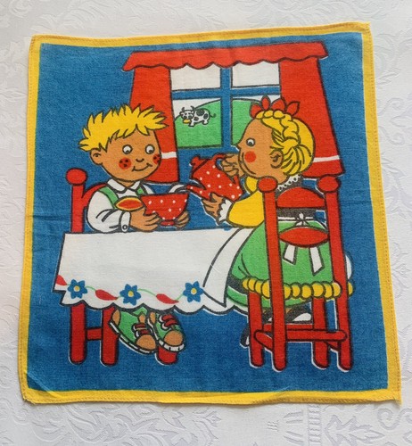 Konvolut 6 alte schwedische Märchen / Farm Life Kindertaschentücher - Bild 2 von 8