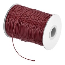 Wine Red 0.8mm Waxed Cord 175 Yard Wax Bead Thread String for Jewelry Make