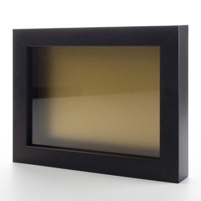 Black 18x22 Wood Shadow Box With Gold Acid-Free Backing 11/16 Usable Depth