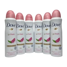 6 Pack Dove Go Fresh Pomegranate & Lemon Verbena Deodorant Spray 150 ml. /5oz