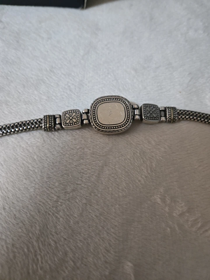 Hermosa pulsera Brighton tonos oro y plata. Piedra de color ámbar Foto 4 de 4