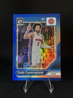 2024-25 Panini Donruss Optic Cade Cunningham Blue Prizm /49 Pistons