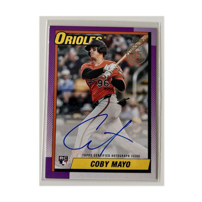 Topps 2025 Series 1 1990 Autographs Coby Mayo RC Auto #90A-CMA Orioles