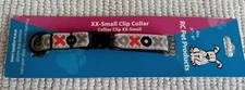 RC Pet Products Clip Dog Collar XXSmall 1/2" wide 6”-9” Gray XOXO