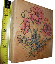 Rubber Stampede Floral flower plant rubber stamp