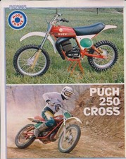 PUBBLICITA'  TEST-MOTO PUCH 250  CROSS 1978-VINTAGE MX MOTOCROSS EPOCA