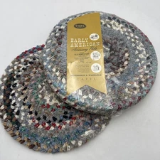 Capel Early American Accessory Pads Old Homestead 14" Braided Chair Seat Pad NEW