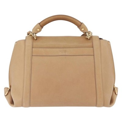 Salvatore Ferragamo Gancini Sofia Hand Bag Leather 2way Beige Gold