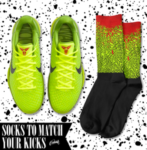 nike lime green socks