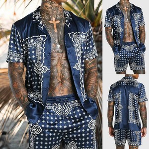 conjunto de camisa y short para hombre