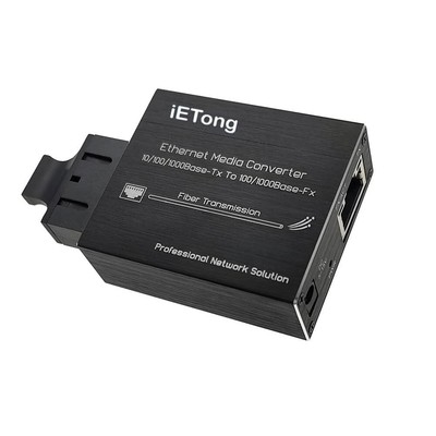 Mini Gigabit Fiber Media Converter RJ4510/100/1000Base-Tx to 100/1000Base-Fx ...