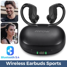 Mpow Bluetooth 5.4 Headset Wireless Earphones Earbuds Stereo Headphones Ear-Hook